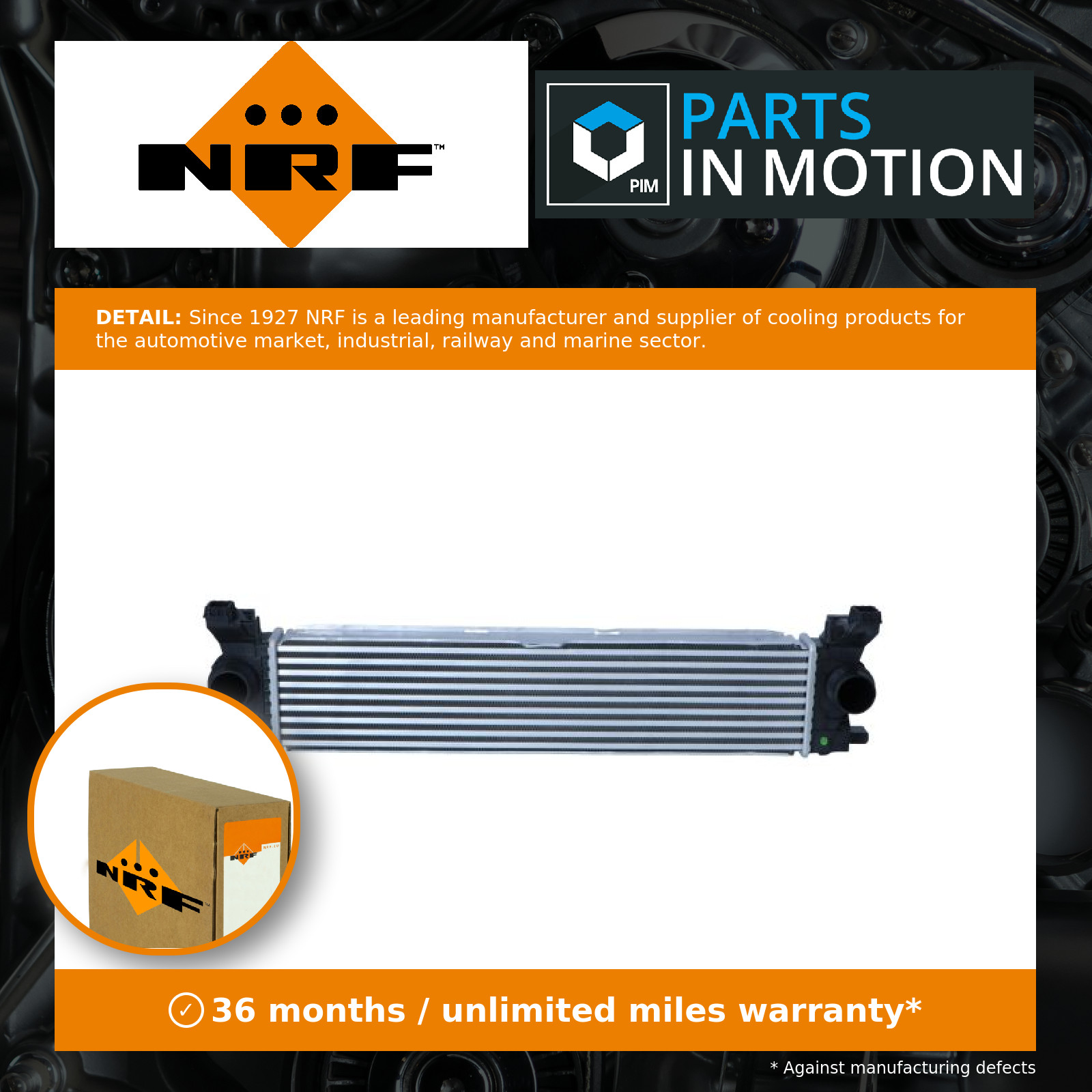 Intercooler 309383 NRF 4475010501 Genuine Top Quality Guaranteed New