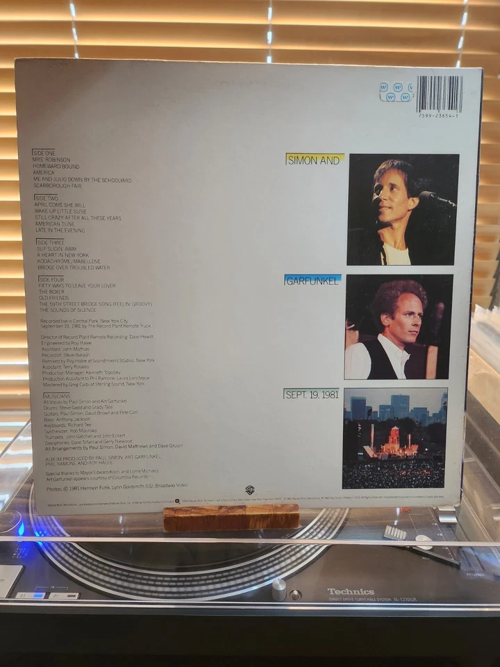 Simon & Garfunkel, The Concert In Central Park, 82 1st Warner Bros Dbl.lp., VG+ - Image 2 of 4