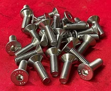 FLAT HEAD SOCKET CAP SCREWS M6 - 1.0 X 16MM (LOT OF 30)