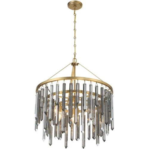 Crystorama GEM-7004-MG-SS Gemma Chandelier Modern Gold - Picture 4 of 7
