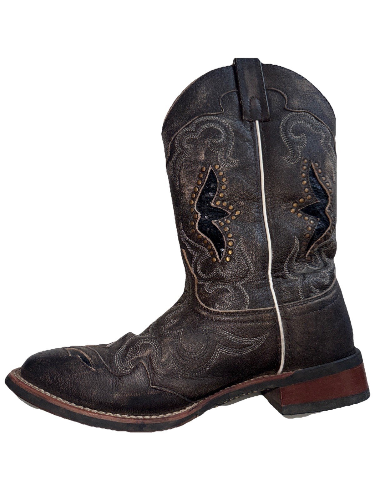 LAREDO Spellbound Square Toe Studded Leather West… - image 13