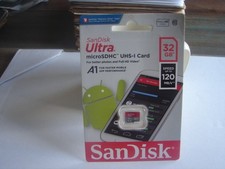 New SanDisk Ultra MicroSDHC UHS-1 Card With Adapter 32 gb Speeds Up To 120 Mb/s