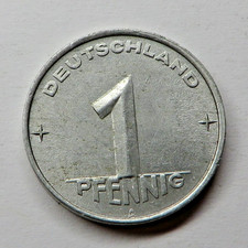 German-Democratic Republic Pfennig 1952A Aluminum KM#5 UNC