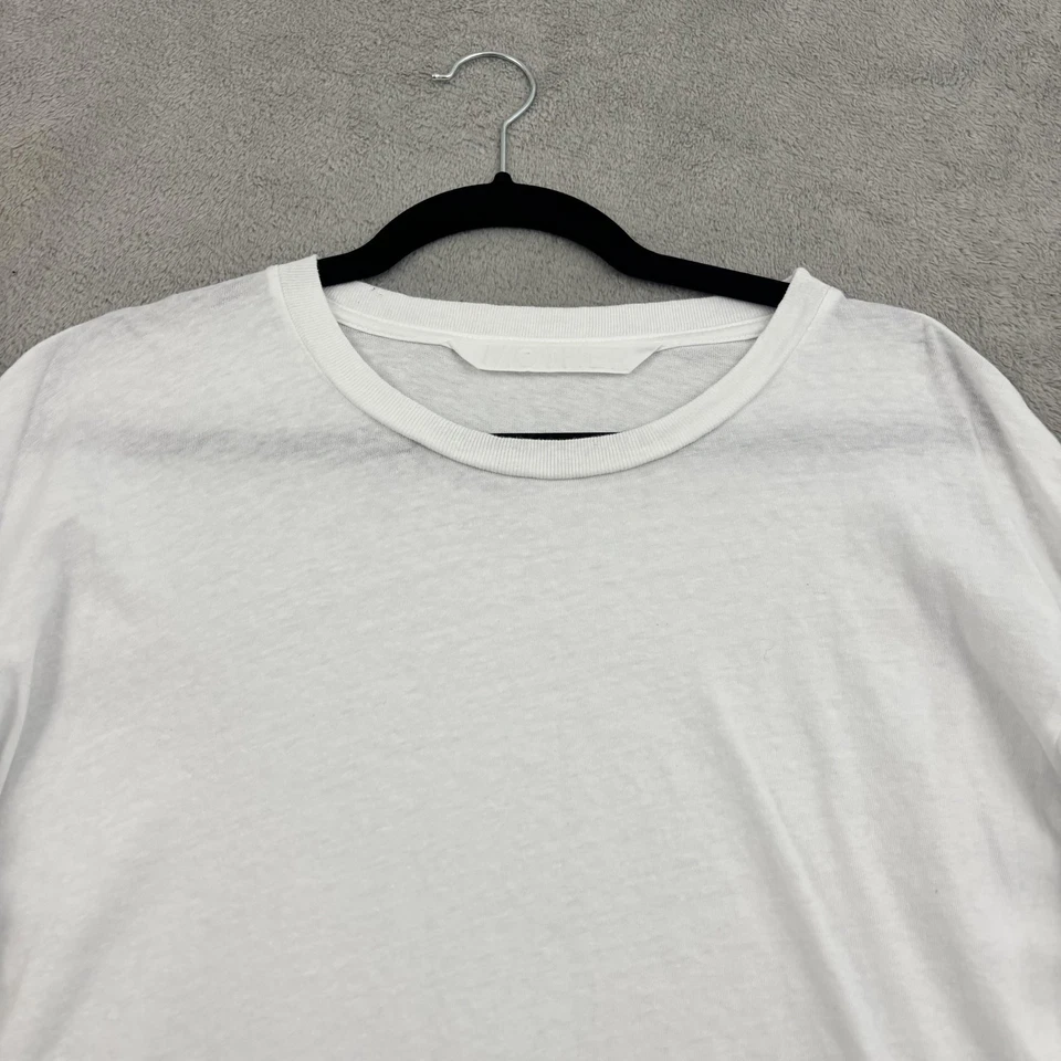 Camisa Madre Slouchy Corte Para Mujer XL Blanca Brillante Ligera Silenciosa Lujo Foto 3 de 4