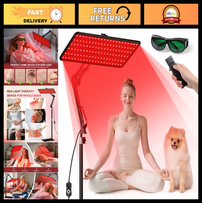 Red Light Therapy Lamp with Wireless Remote - 660nm 850nm 940nm, Large Panel, Ho