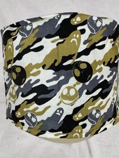 Men/Women Surgical Scrub Cap Lined Holiday Nightmare Camo 100 Cotton