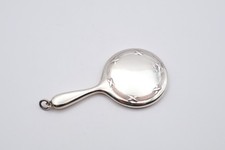 Antiker Sterling Silber Chatelain Spiegel Anhänger Birmingham 1912