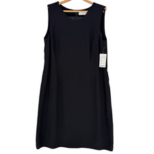 Givenchy Dress Womens 16W Black Sleeveless Sheath Lined Knee Length