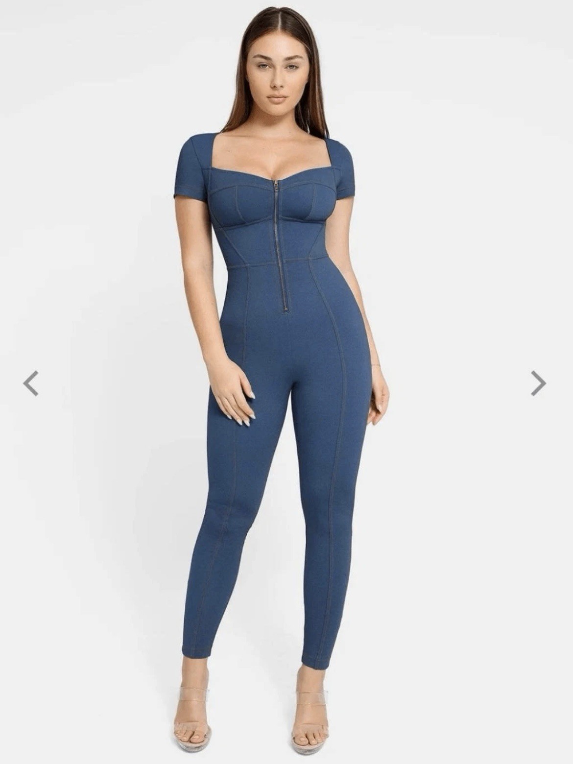 Popilush Shapewear Faux Denim Sculpting Jumpsuit Women's M