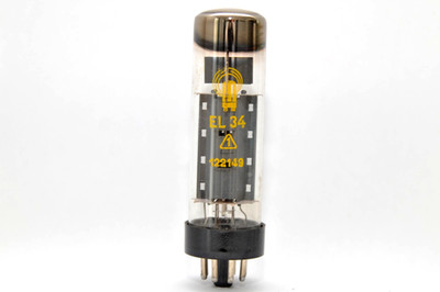 Vintage RFT EL34 Verstärker Röhre / Audio Tube, Foil Getter / Short Base, NOS