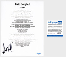Tevin Campbell 'I'm Ready' Signed Lyric Sheet ACOA