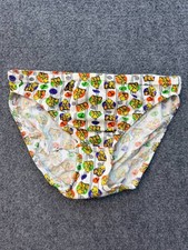Vintage Looney Tunes Cartoon Print Cotton Panties Size 7 M Brief Bugs Bunny