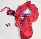 1982 Vintage Barbie #5868 Dream Date Wrap Dress, Sequin Top, Heels