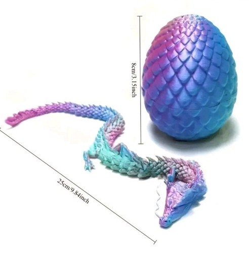 Drachenei Mit Drache, 3D Drache, Drachen Spielzeug, Drachen Ei, 30cm, Regenbogen - Bild 5 von 6