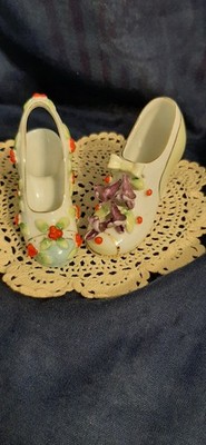 Two Vintage Mini Shoes Collectable Miniatures. Made In Occupied