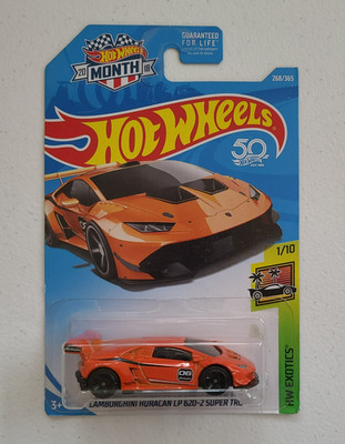 2018 Hot Wheels Month Card HW Exotics Lamborghini Huracan LP 620-2 Super Trofeo