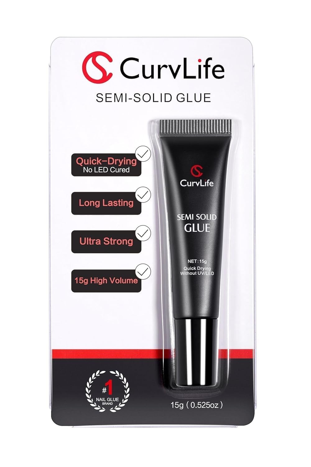 Curvlife New Super Extra Strong on Nail Glue 15g For Press On Nails Tips Quick