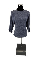 H&M Damen Pullover XS 3/4 Arm in blaugrau Swe...