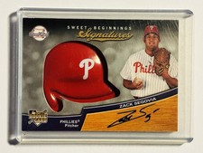 Zack Segovia Autograph Rookie Card 2007 UD Sweet Spot Beginnings Phillies Helmet. rookie card picture