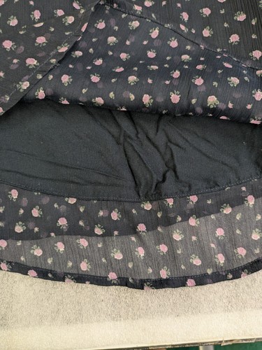 Abercrombie Kids Black Floral Dressy Lined Adjustable Straps Tank Size 13/14 LN! - Picture 2 of 3