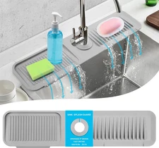 Silicone Faucet Mat for Kitchen Sink,5° Slope, Draining Mat, Bathroom Sink