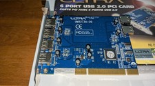 2  Ultra 6 port USB 2.0 PCI Adapter - one open box, one new in box