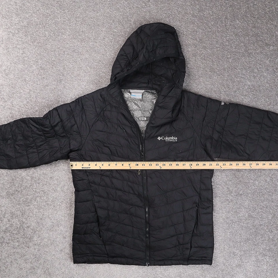 Columbia Omni-Heat титана 3D средний черный длинным рукавом полный молнии пуховик куртка - Изображение 4 из 4