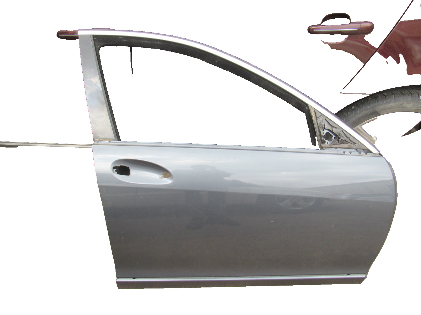 w221 2008 Mercedes Benz S550 right passenger side front door shell panel gray OE