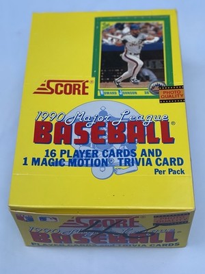 1990 Score Wax Box - 36 Sealed Packs Possible Bo Jackson B & W & Frank Thomas RC