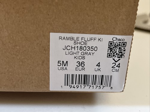 Chaco Unisex Boots Booties Kids Ramble Fluff GRAY Youth Sz 5M Sherpa Lightweight - Picture 4 of 8