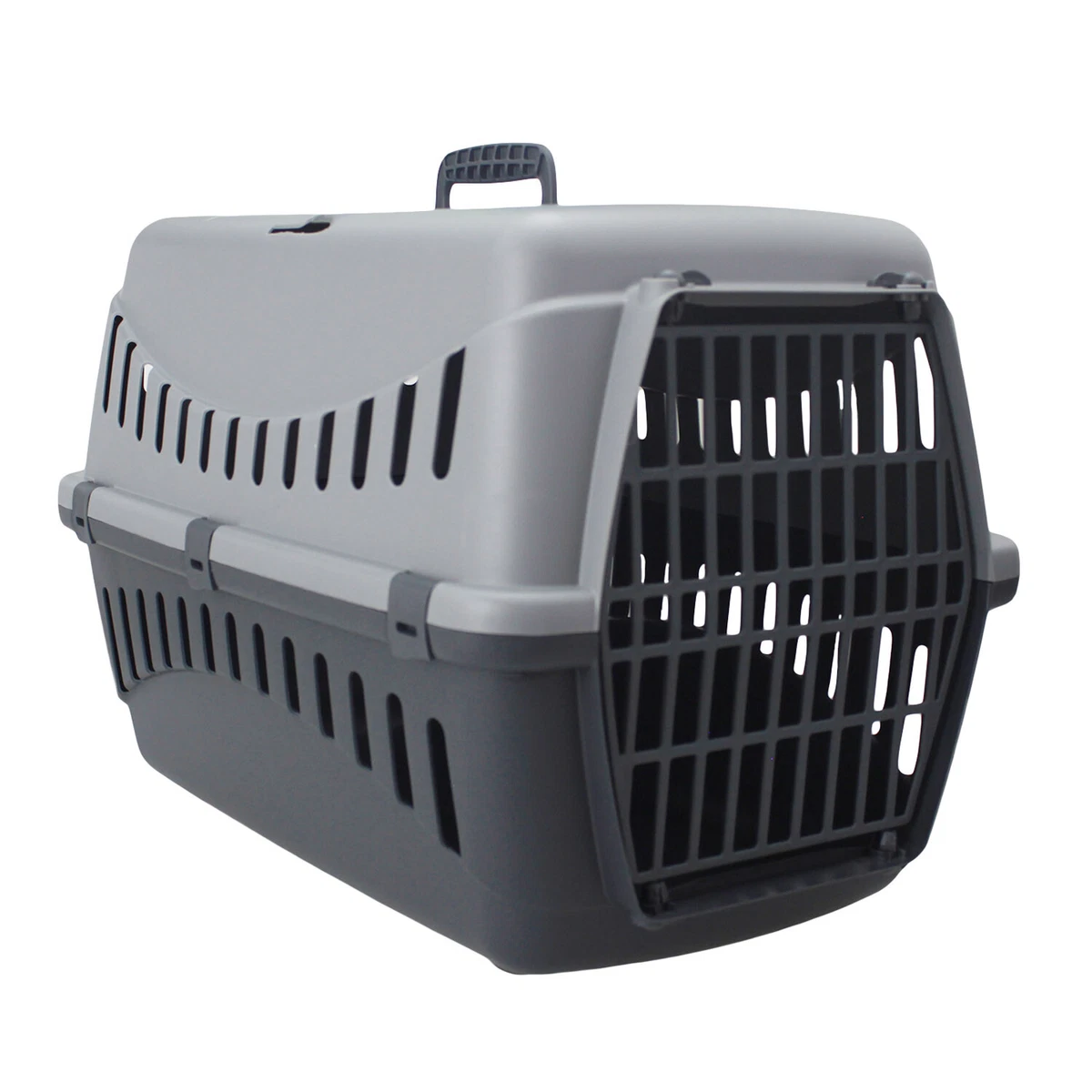 Light Grey Portable Pet Carrier Cat Dog Travel Cage Carry Basket