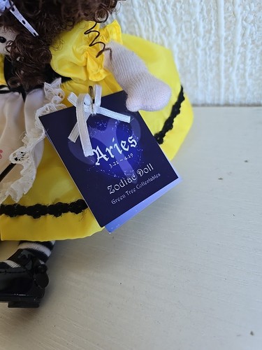Collectable Musical Zodiac sign Horoscopes Star sign Doll Aries ♈️ 22cm New - Picture 3 of 6