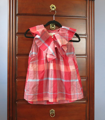 Anthropologie Isabella Sinclair Andover Ruffled top red plaid blouse Medium