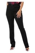 DG2 by Diane Gilman Women's Stretch Baby Bootcut 5 Pocket Jean Black