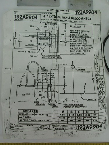 NOS GE General Electric 4th C/T (Neutral) Disconnect Kit 192A9904 - Picture 3 of 9