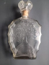 Vintage Whiskey Bottle ANCHOR HOCKING Tree Of Life Decanter Rare Stopper Retro 