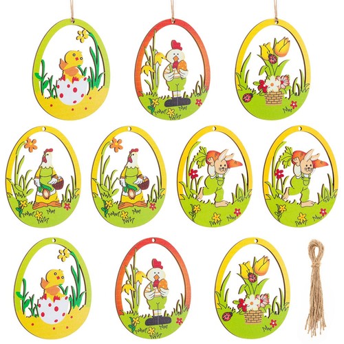 Spiritzohic – Set De 60 Ornements En Bois De Pâques à Décorer, Avec Peintures Et Pompons