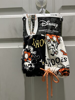 New!Disney s Ladies Mickey/Minnie Halloween Sleep Jogger.SizeXL(16-18).Must Have