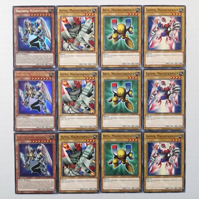 YuGiOh Valkyrion Alpha Beta Gamma Magnetkrieger 12 Karten Set deutsch
