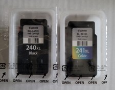 GENUINE CANON 240XL BLACK  241XL COLOR INK CARTRIDGES COMBO PACK Open Box