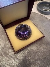 Very Rare SWAROVSKI Crystal Heliotrope 50mm Paperweight In Original Box