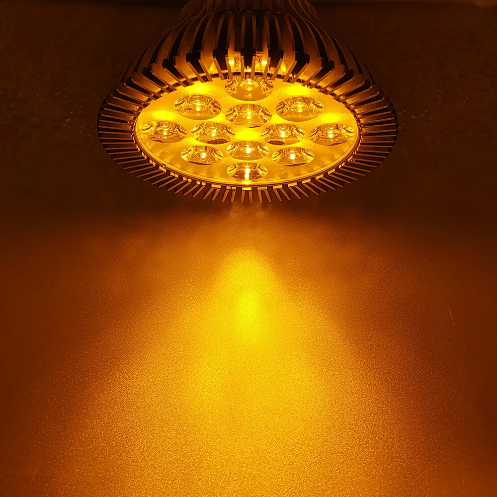 36W PAR38 Yellow 585nm 590nm LED Lamp Spot Light Bulb Therapy Plant Aquarium