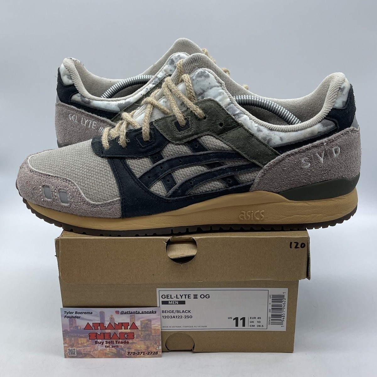 Size 10 - ASICS Sivasdescalzo x Gel Lyte 3 Rewind Waste Blue Suede