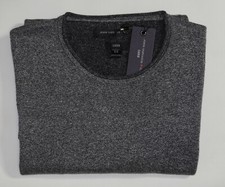  198 NEW John Varvatos LUXE Crew Neck Sweater Grey/Black XSmall Viscose