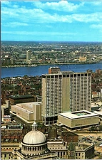 SHERATON-BOSTON HOTEL Boston, Massachusetts MA birds eye view Postcard