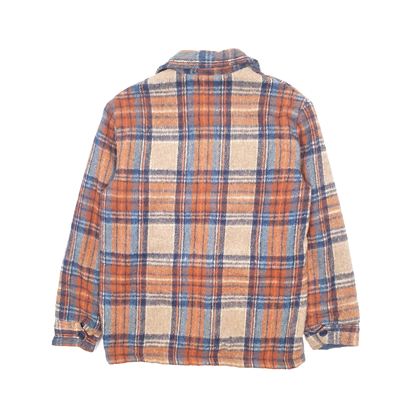 CAMPUS Wool Jacket Coat Vintage 1990s Plaid Mackinaw Mens M image 3