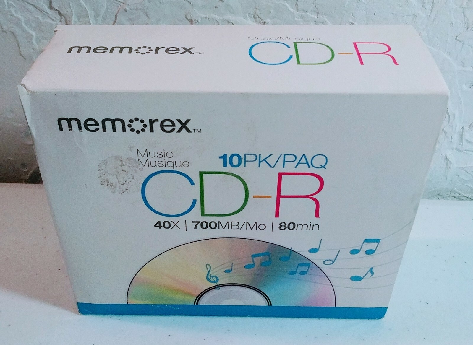 Memorex Recordable 10 Pack CD-R 700 MB 80 Minute 40X New Blank NOS MEDIA A3