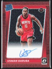 2021-22 Donruss Optic Usman Garuba Red Choice Prizm Rookie Signatures Auto