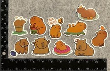 Lot of 10 Assorted Capybara Animal Stickers