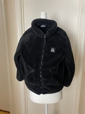 Reebok Child Black Fleece Zip Up jacket Sz 8 Child